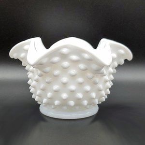 Fenton Vintage Milk Glass Hobnail 5" Star Bon Bon